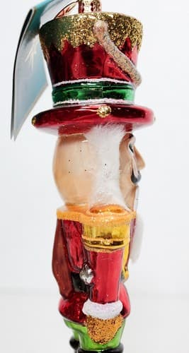 CHRISTOPHER RADKO " Nutty But Nice" Soldier Glass Christmas Ornament w/ Tag - Thumbnail 6