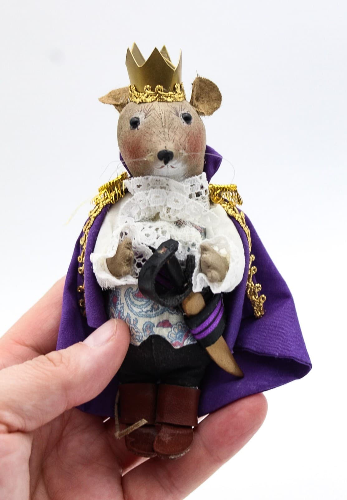Gladys Boalt 1989 Hand Crafted The Nutcracker Mouse King Christmas Ornament 5" - Thumbnail 2