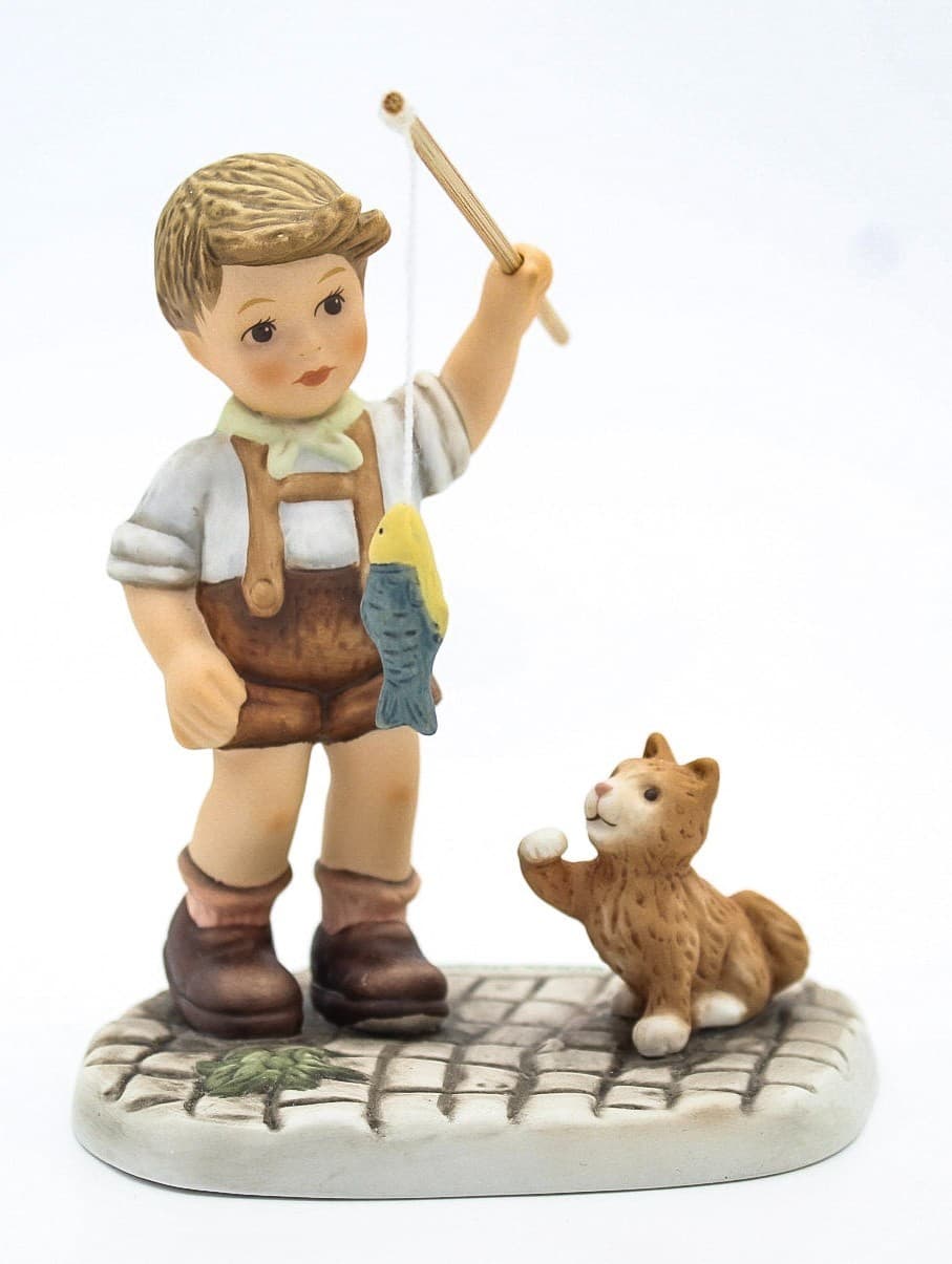 Berta Hummel Goebel What A Catch #BH153 Germany Matte Porcelain Figurine In Box - Thumbnail 8