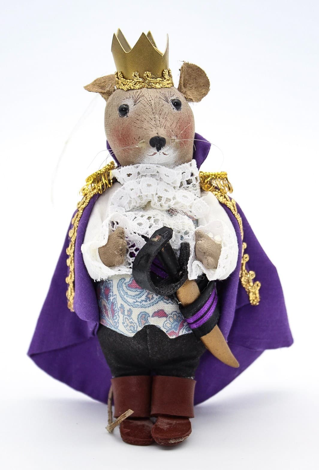 Gladys Boalt 1989 Hand Crafted The Nutcracker Mouse King Christmas Ornament 5" - Thumbnail 11