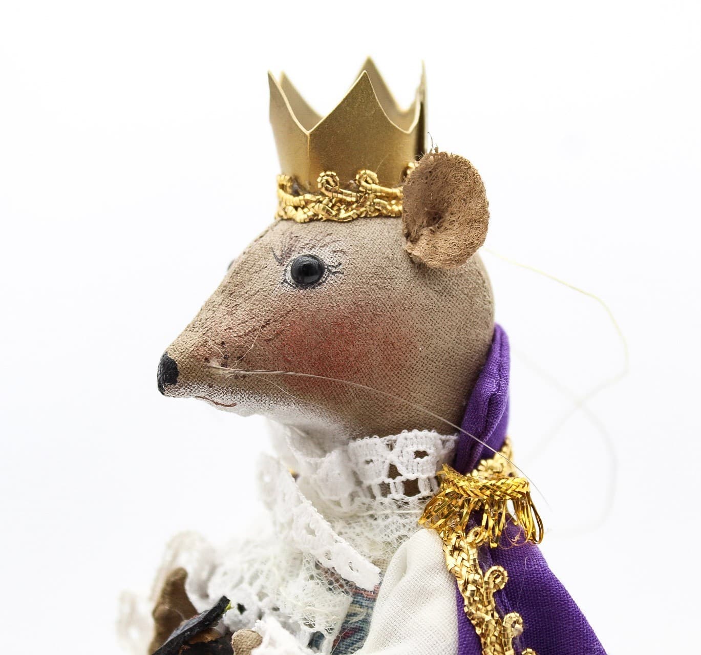Gladys Boalt 1989 Hand Crafted The Nutcracker Mouse King Christmas Ornament 5" - Thumbnail 3