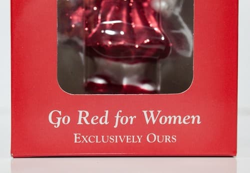 CHRISTOPHER RADKO "Go Red For Women" Glass Bear Christmas Ornament NIB - Thumbnail 4