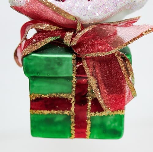 CHRISTOPHER RADKO "Festive Visitor" Glass Santa Christmas Ornament w/Tag RETIRED - Thumbnail 5