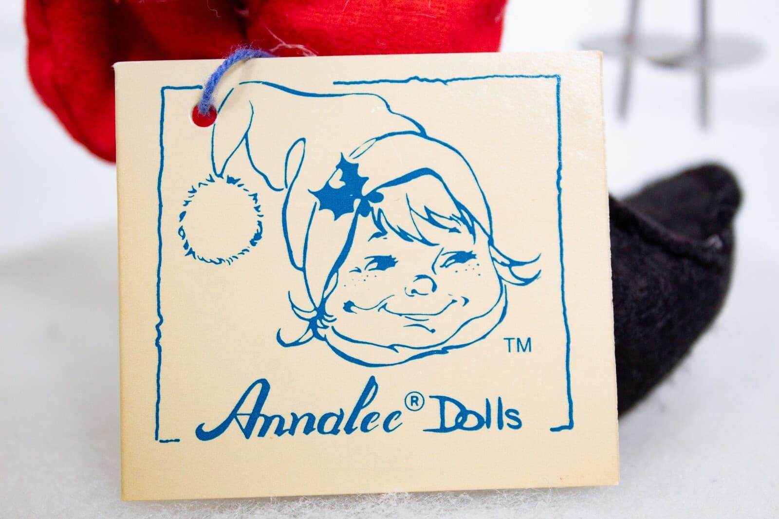 Vintage ANNALEE MOBILITEE 1993 Skiing Santa Claus Artisan Doll NEW WITH TAG 11" - Thumbnail 8