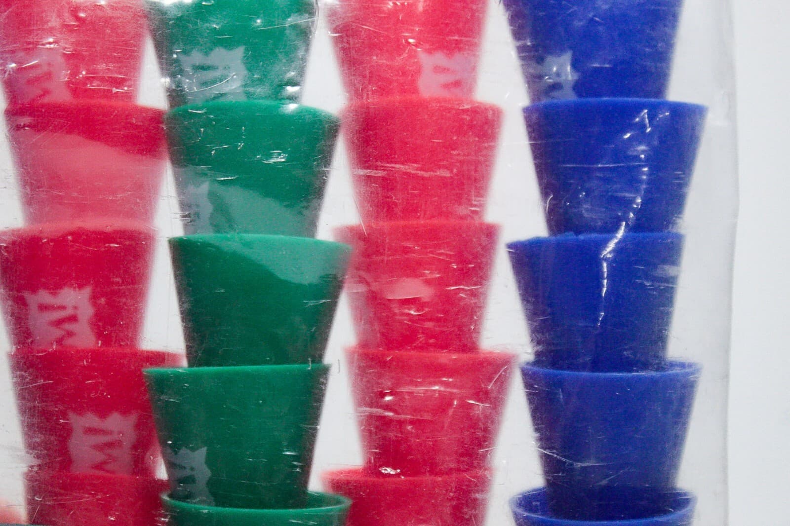Vintage "Go Team" Multicolor Megaphone Motif Plastic Party Favors 72pcs NEW - Thumbnail 3