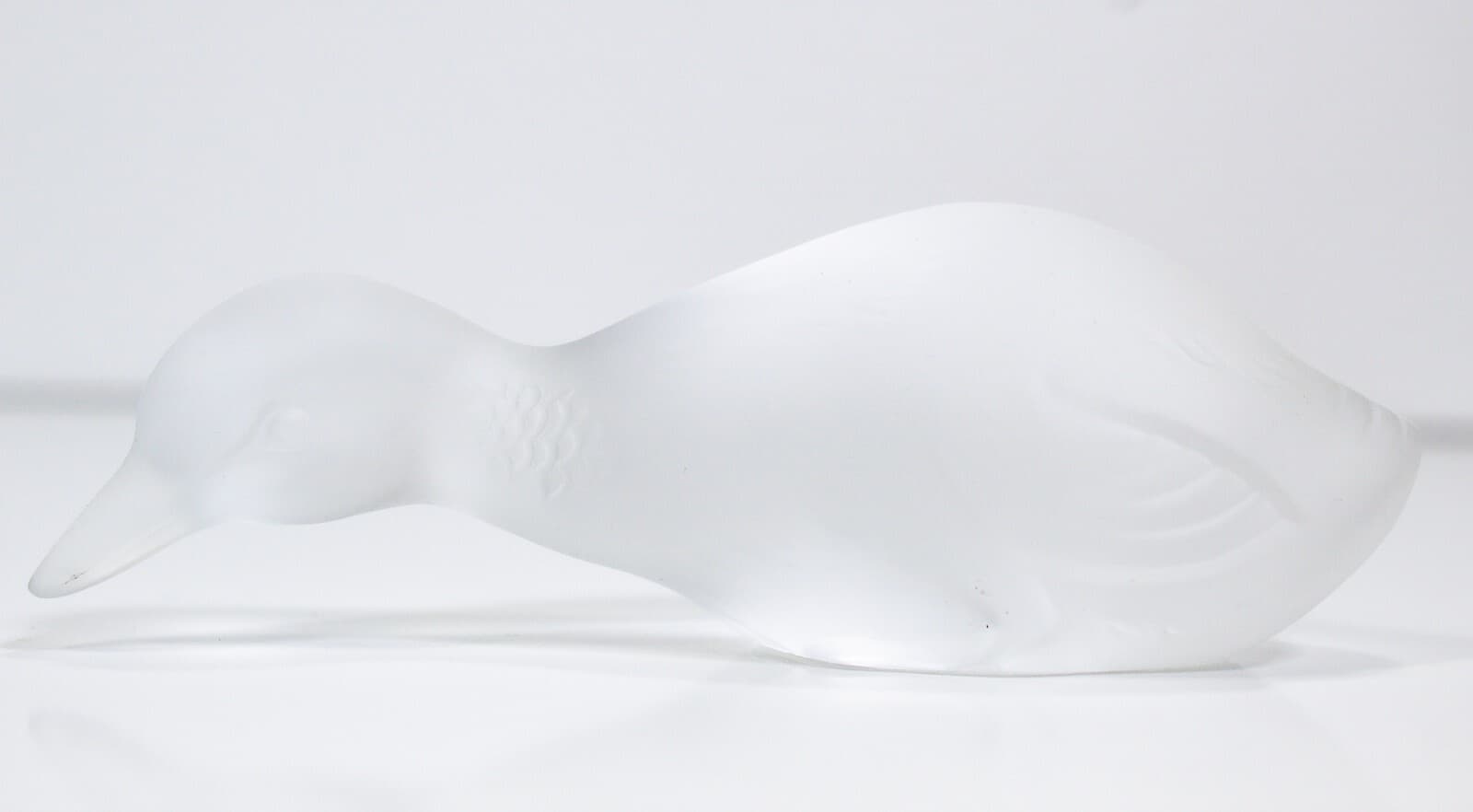 Baccarat France Crystal Frosted Duck Paperweight Figurine - Thumbnail 3