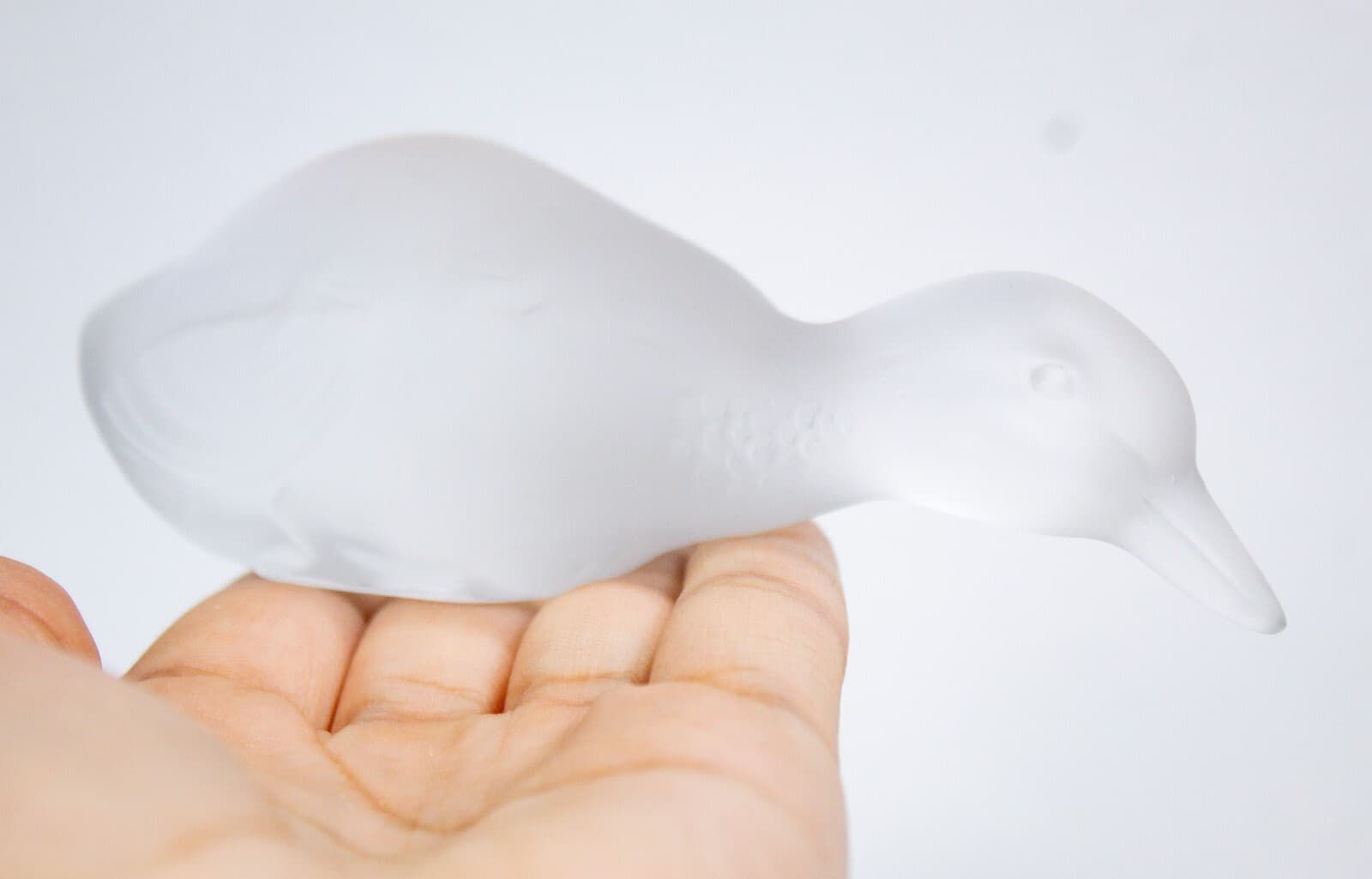 Baccarat France Crystal Frosted Duck Paperweight Figurine - Thumbnail 4
