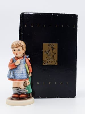 Hummel Goebel I Wonder W. Germany Vintage Porcelain Figurine TMK7 In Box - Thumbnail 2