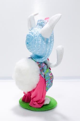 Vtg 2013 ANNALEE Mobilitee "Spring Time Girl Bunny" Easter Artisan Doll 7" - Thumbnail 4