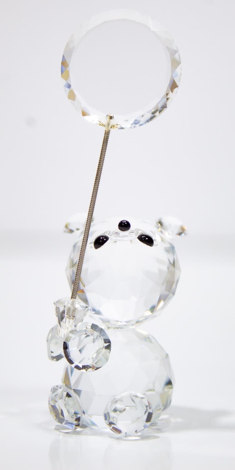CRYSTAL ZOO Vintage Decorative Bear Holding Balloon Figurine - Image 1