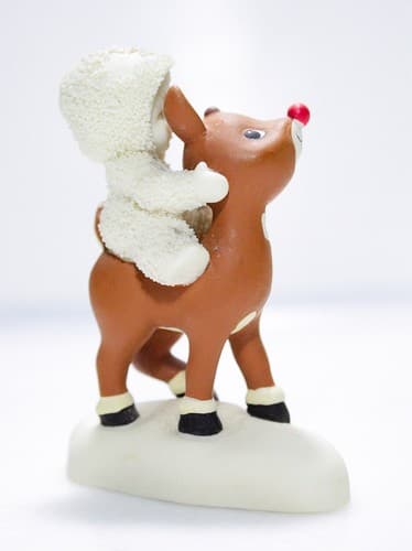 DEPARTMENT 56 Snowbabies "Rudolph Lights the Way" Porcelain Figurine - Thumbnail 4