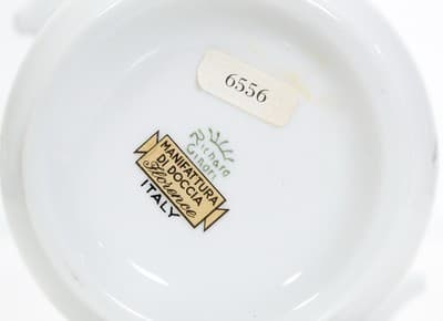 RICHARD GINORI Manifacttura De Doccia Italy Floral Porcelain Ice Bucket Vase - Thumbnail 7