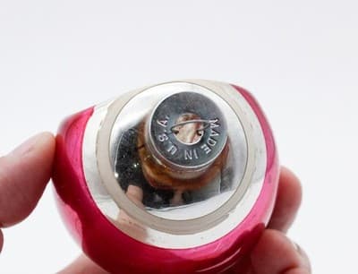 Shiny Brite Indent Reflector Pink Silvered Striped Glass Christmas Ornament - Thumbnail 5
