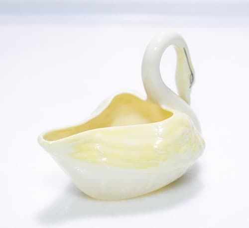 Vintage BELLEEK Ireland Porcelain Swan Animal Motif Gravy Boat/Creamer - Thumbnail 4