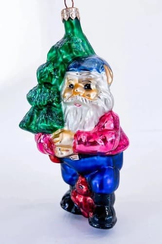 Vintage 1996 Christopher Radko Elfin Pine Hand Painted Christmas Glass Ornament - Thumbnail 2
