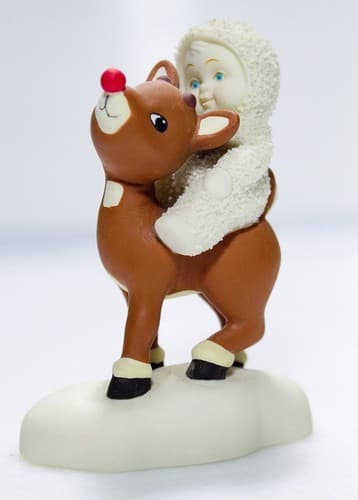 DEPARTMENT 56 Snowbabies "Rudolph Lights the Way" Porcelain Figurine - Thumbnail 6
