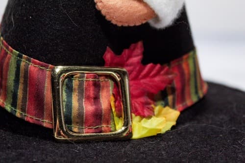 Vtg 2010 ANNALEE Mobilitee PILGRIM HAT MOUSE Holiday Seasonal Artisan Doll 6" - Thumbnail 5
