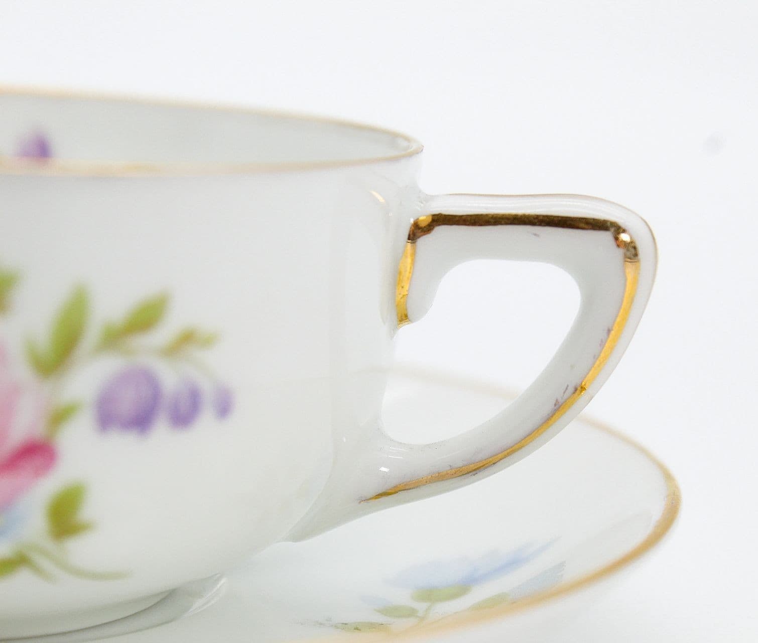ROSENTHAL Selb Bavaria Germany Floral Motif Porcelain Cup & Saucer - Thumbnail 2