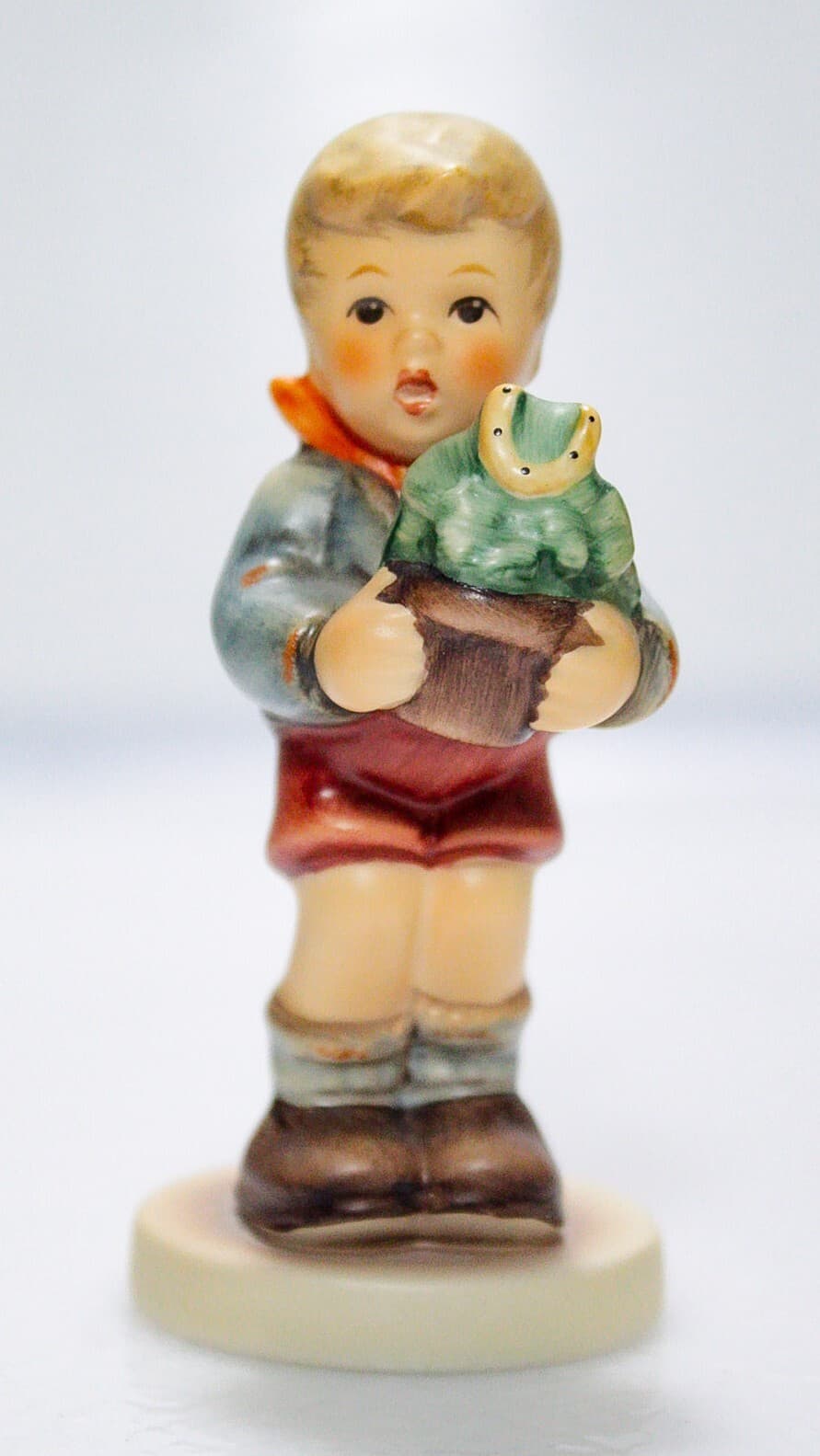 GOEBEL HUMMEL Germany "Lucky Charmer" Hand Painted Porcelain Figurine TMK7 - Thumbnail 6