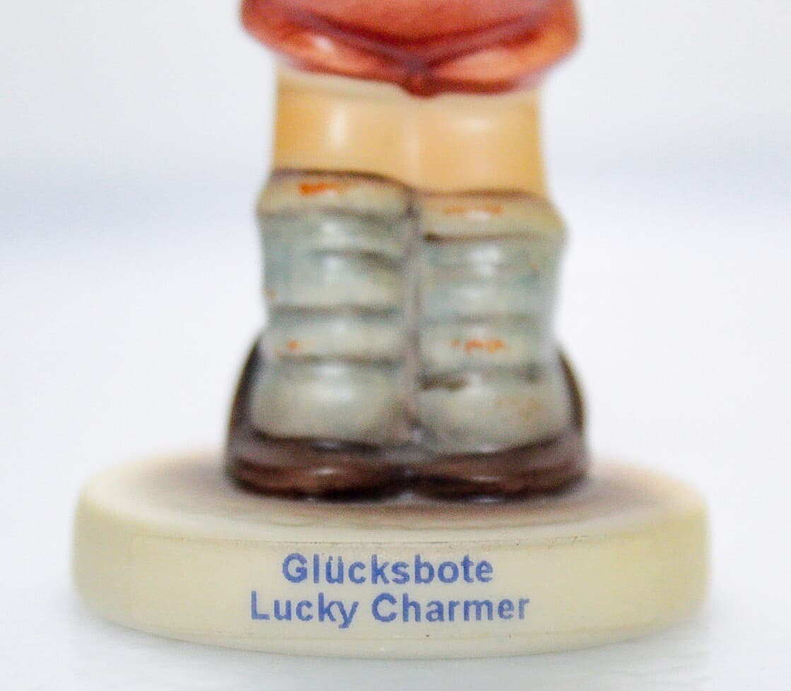 GOEBEL HUMMEL Germany "Lucky Charmer" Hand Painted Porcelain Figurine TMK7 - Thumbnail 4