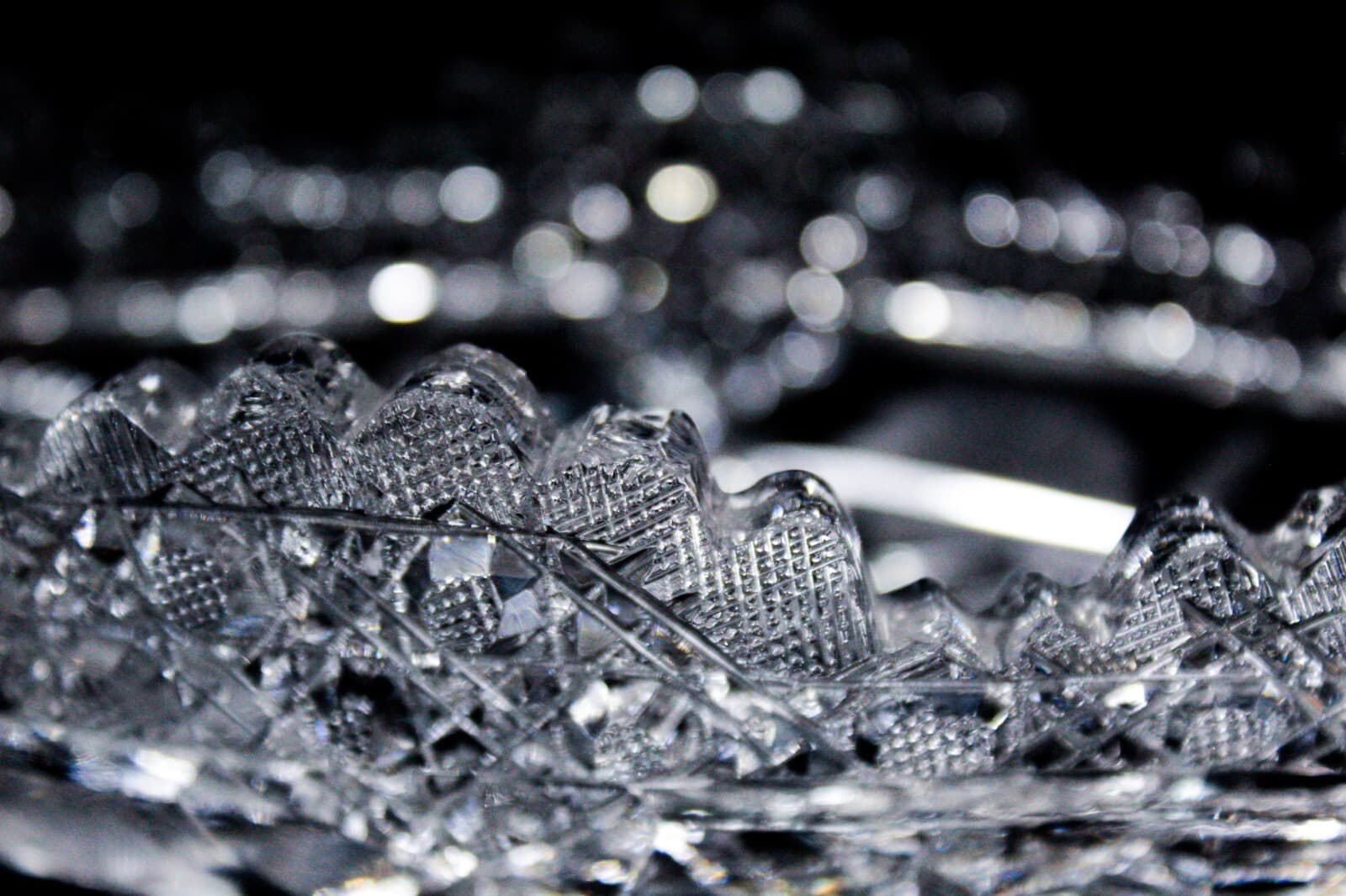 ABP AMERICAN BRILLIANT Floral Deep Cut Crystal Celery Serving Dish Bowl - Thumbnail 6