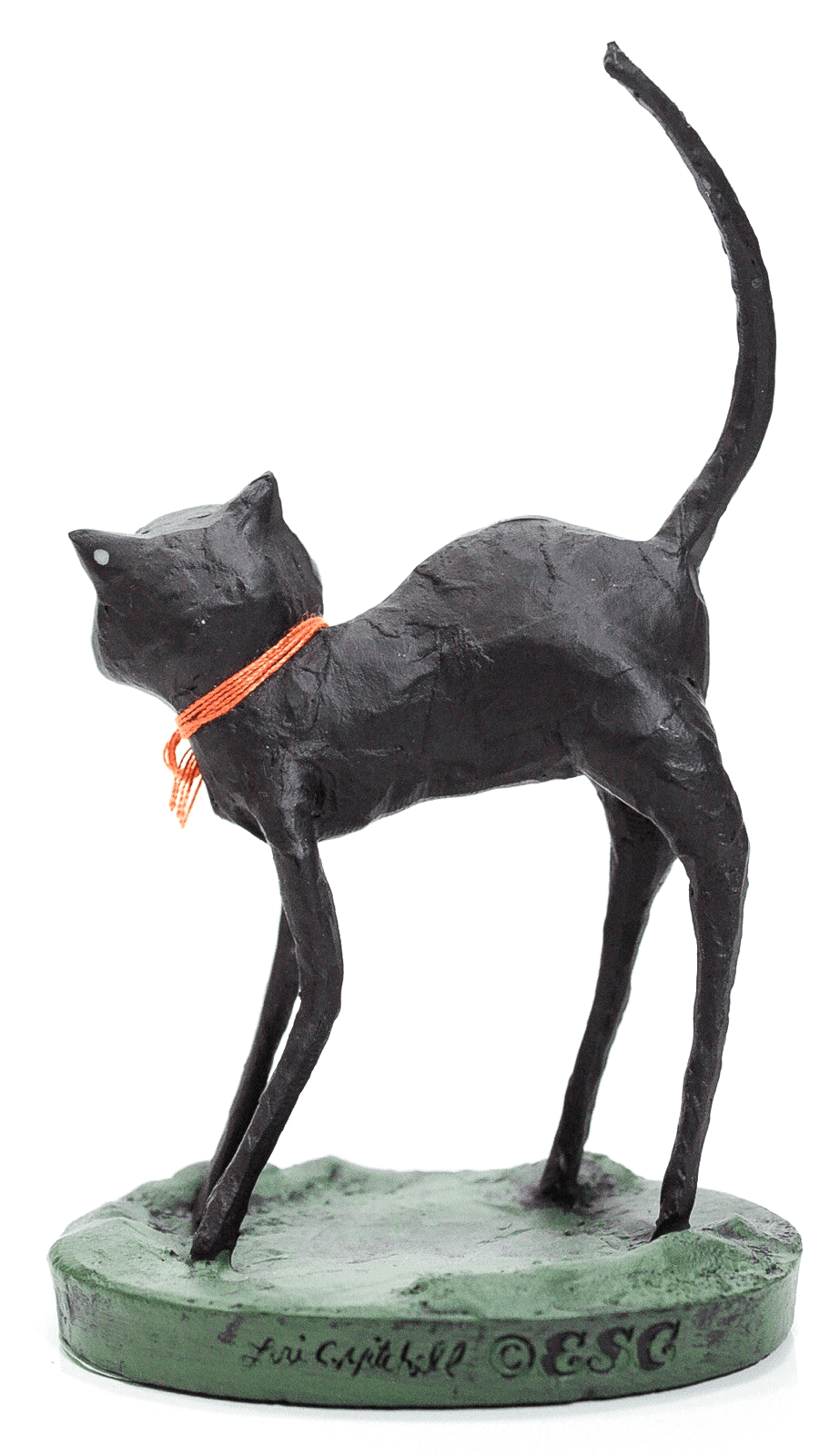 LORI MITCHELL "Kitty Boo" Black Cat Halloween ESC Hand Painted Holiday Figure - Thumbnail 3