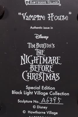 HAWTHORNE VILLAGE "Vampire House" Disney The Nightmare Before Christmas NIB - Thumbnail 13