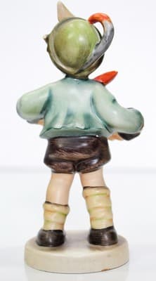 HUMMEL Germany "Accordion Boy" Hand Painted Porcelain Figurine TMK2 Full Bee - Thumbnail 6