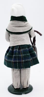 1989 Vintage BYERS CHOICE The Carolers Girl w/ Skates Christmas Artisan Doll - Thumbnail 8