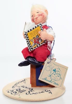 1991 ANNALEE MOBILITEE Storyteller Mother Goose Artisan Doll Society NWT - Image 1