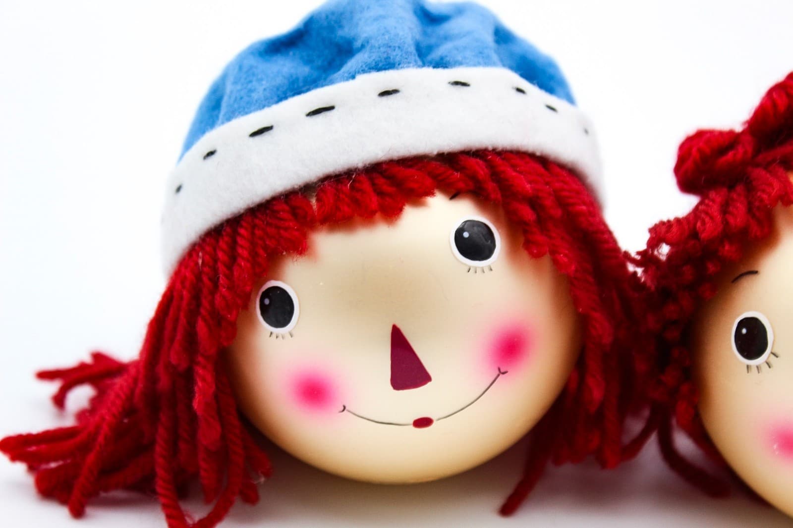 Vtg 1980 Kurt Adler S&S United Media Raggedy Ann & Andy Glass Ball Ornament Set - Thumbnail 2