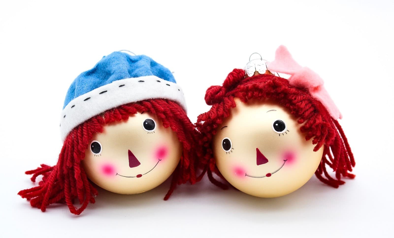 Vtg 1980 Kurt Adler S&S United Media Raggedy Ann & Andy Glass Ball Ornament Set - Thumbnail 8