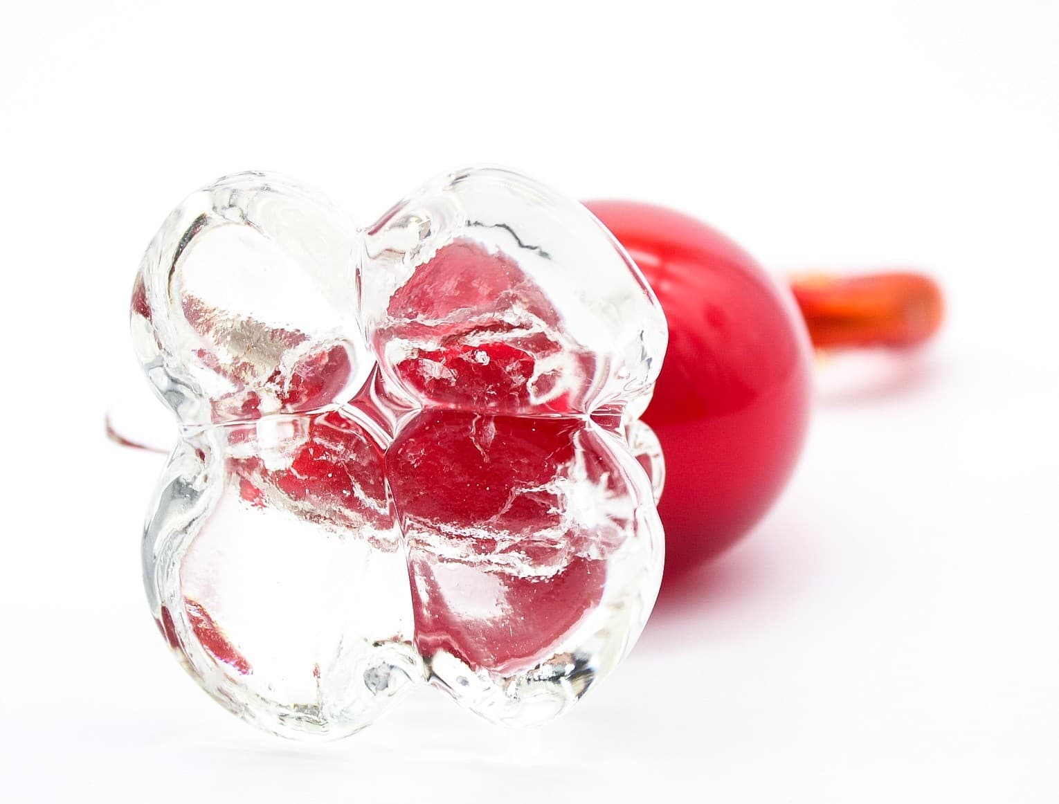 Vintage Murano Mid-Century Modern Sommerso Art Glass Red Swan Figurine - Thumbnail 7