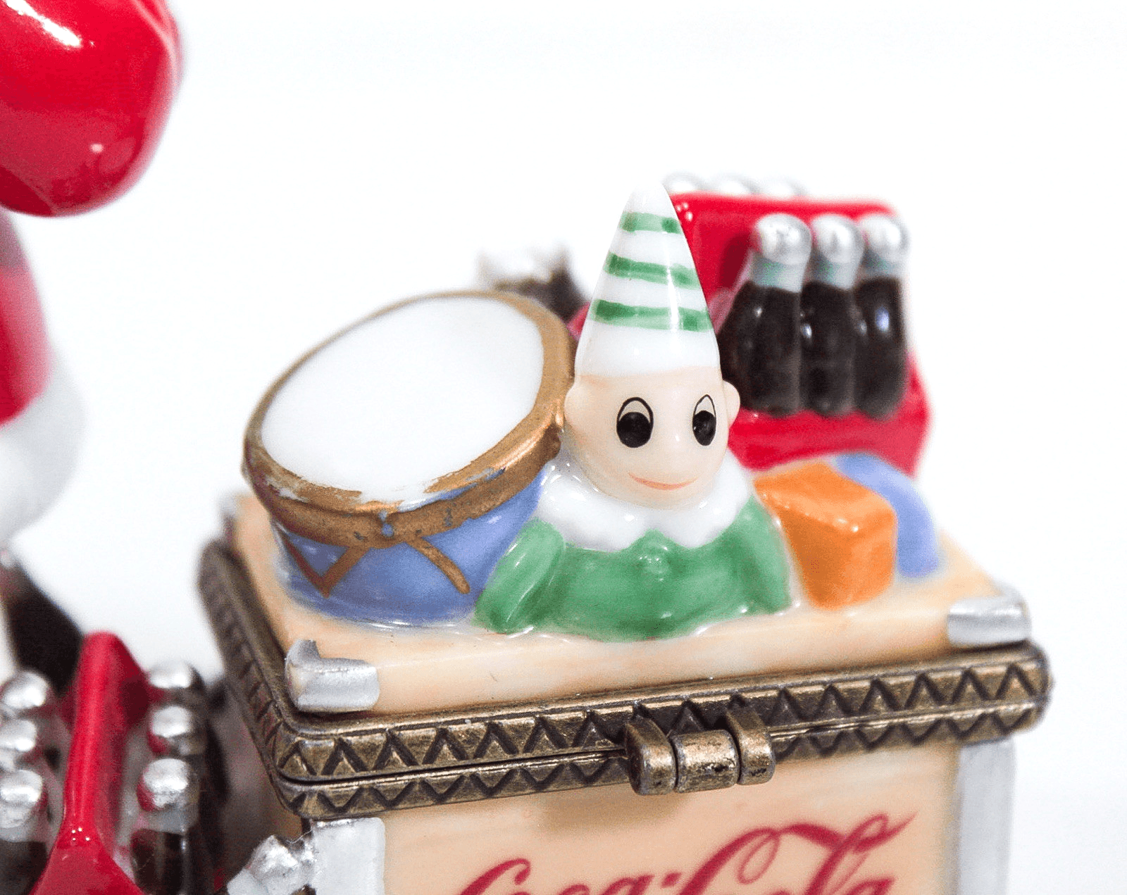 1999 The Coca-Cola Company Porcelain Santa Christmas Trinket Box RARE - Thumbnail 5