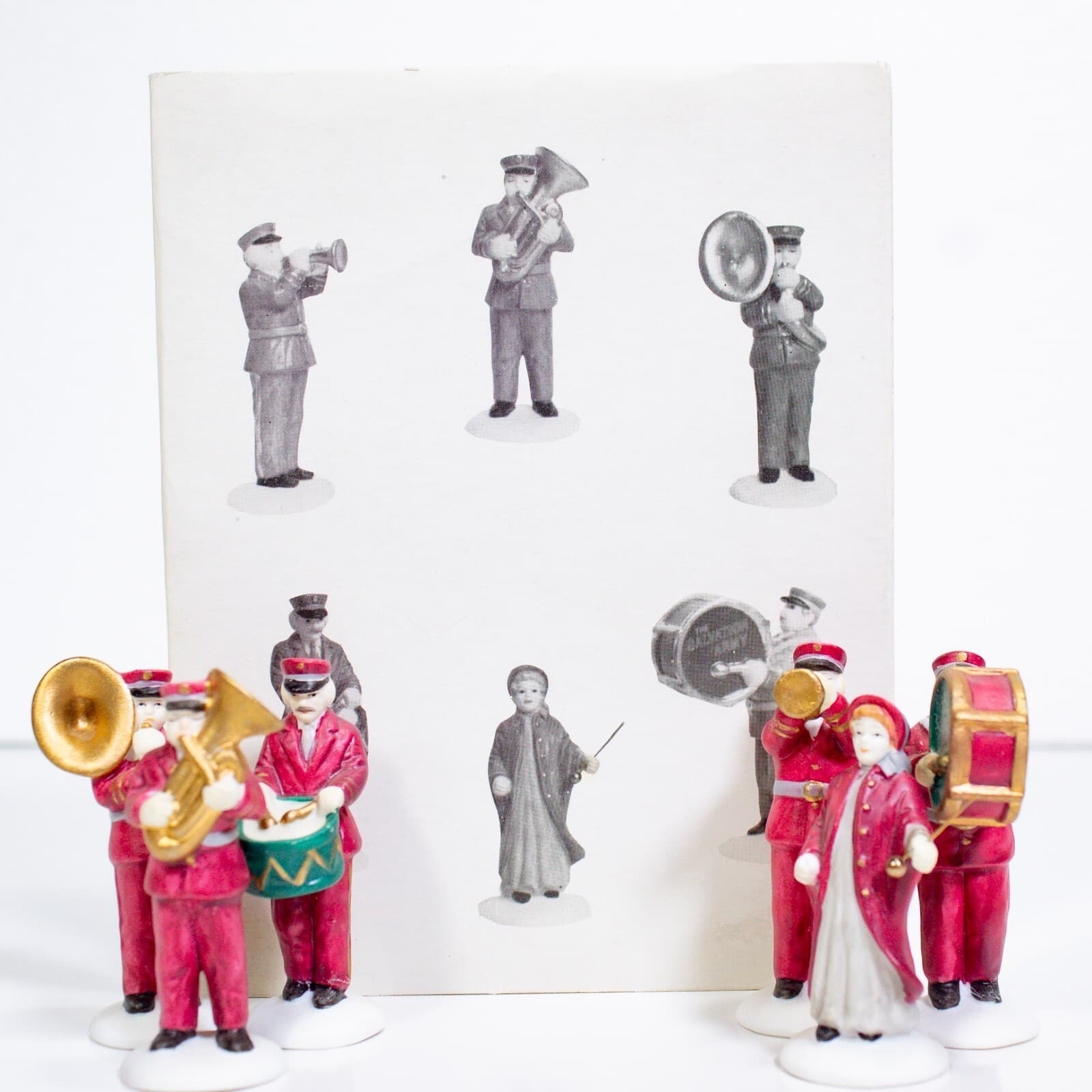 DEPARTMENT 56 "Salvation Army Band" Porcelain Figurine Set With Box - Thumbnail 2