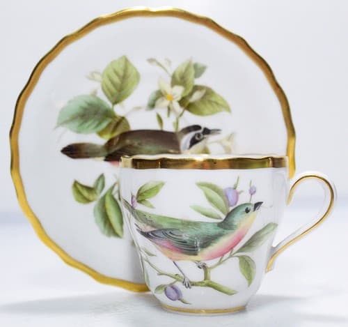 SPODE Bone China England Birds Motif Decorative Cup & Saucer - Thumbnail 7