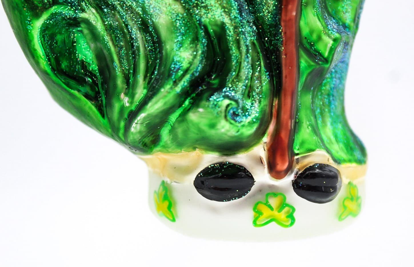 Christopher Radko St. Patrick Santa Hand Painted Glass Christmas Ornament 7" - Thumbnail 5