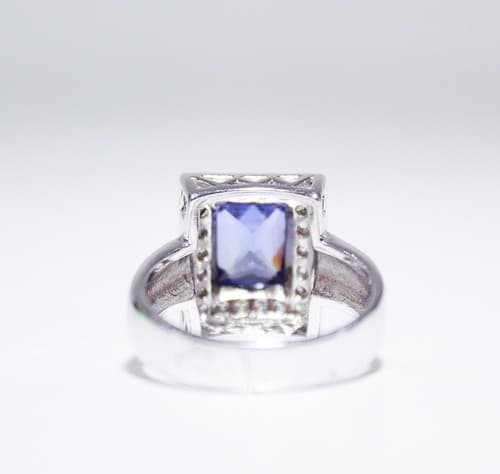 ADI Designer Sterling Silver 925 LAB Sapphire Cubic Zirconia Ring Size 9 - Thumbnail 9