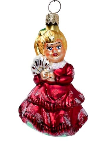 CHRISTOPHER RADKO Miss Holiday Southern Belle Peppermint Girl Christmas Ornament - Image 1