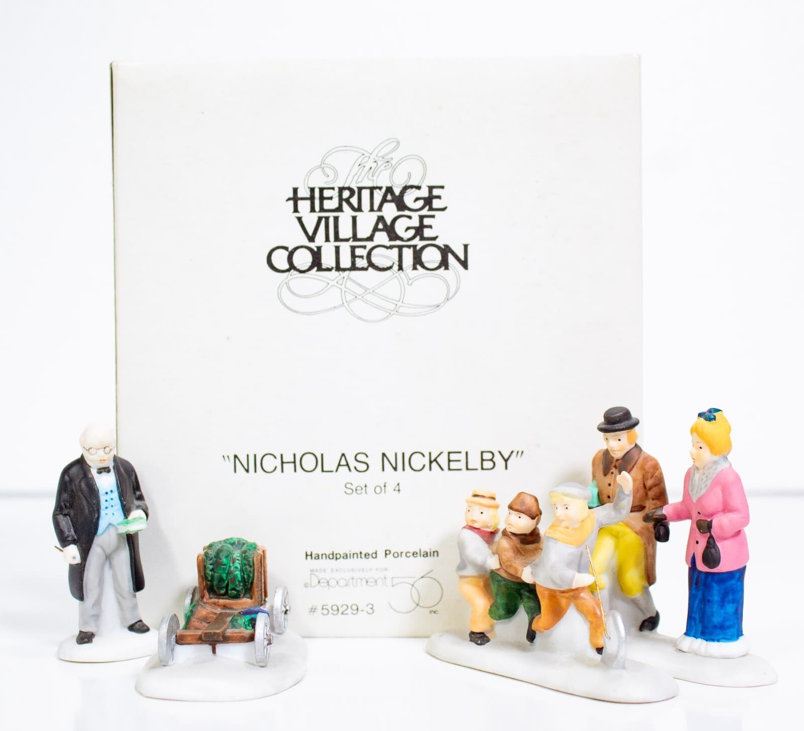 DEPARTMENT 56 "Nicholas Nickelby" Christmas Porcelain Figurine Set With Box - Thumbnail 2