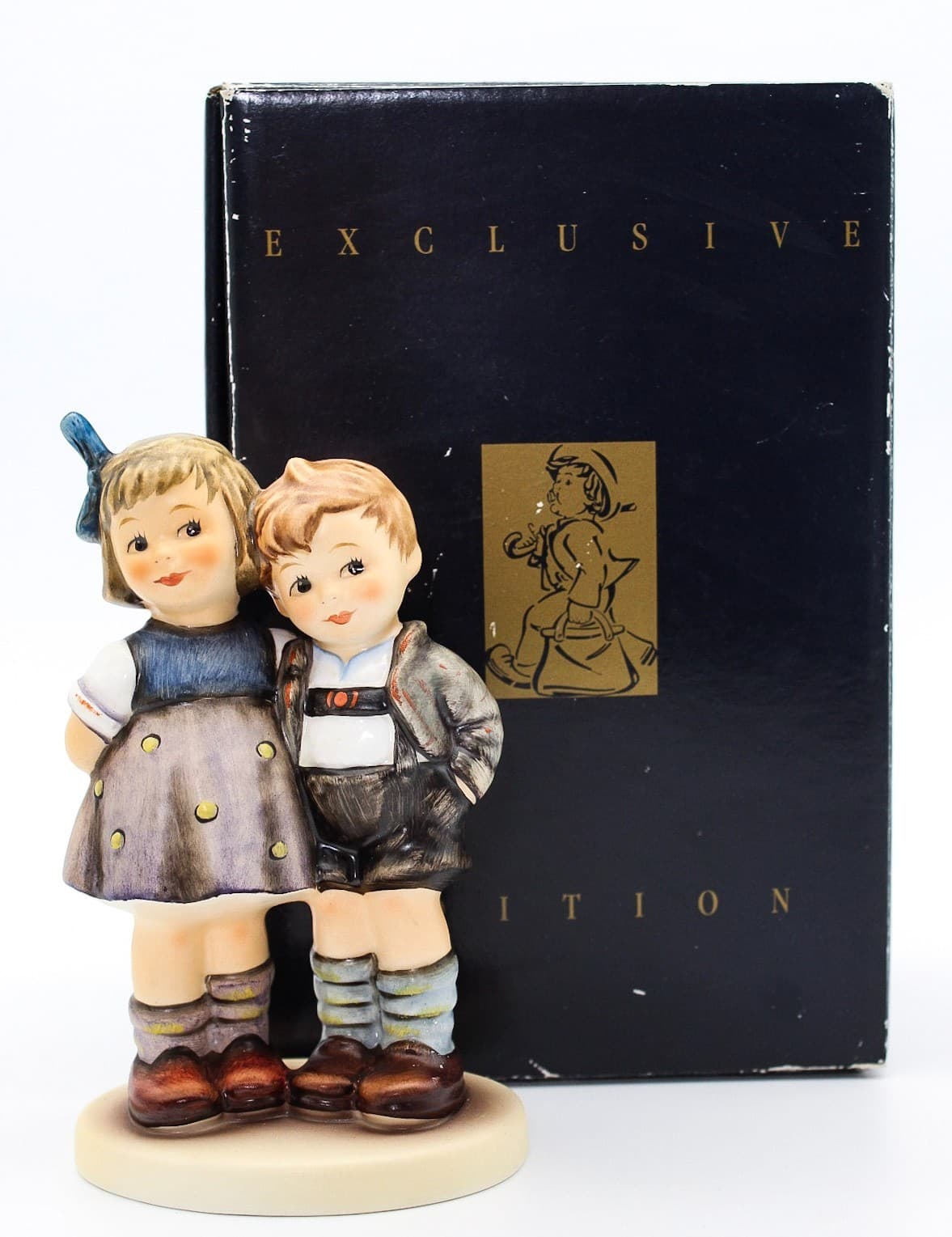 Hummel Goebel The Little Pair West Germany Porcelain Figurine TMK6 In Box 5.5" - Thumbnail 2