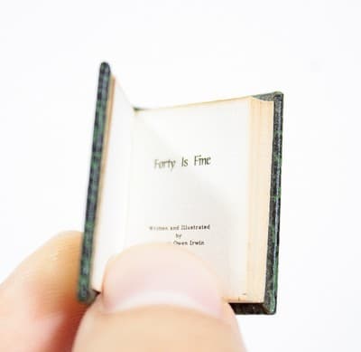 Vintage "Forty Is Fine" Miniature Dollhouse Book by Miriam Owen Irwin RARE - Thumbnail 4