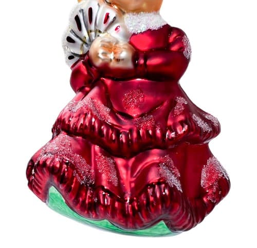 CHRISTOPHER RADKO Miss Holiday Southern Belle Peppermint Girl Christmas Ornament - Thumbnail 3