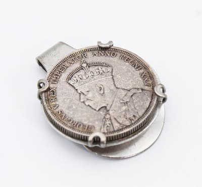 1935 Canada King George V Silver Dollar Sterling Silver Money Clip RARE - Thumbnail 6