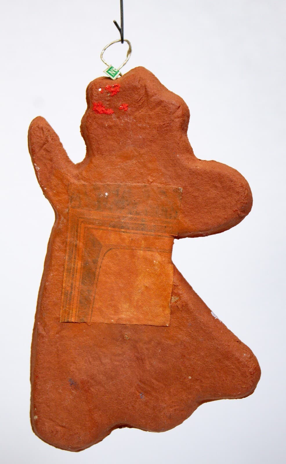 Vintage Japan Hand Painted Gingerbread Girl Christmas Decorative Ornament - Thumbnail 2