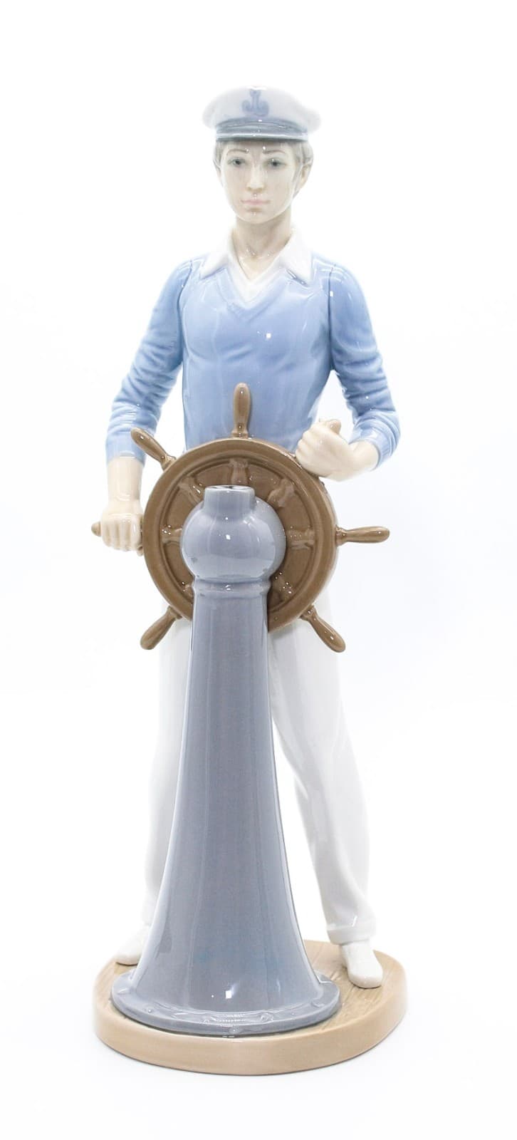 Lladro The Yachtsman #5206 Spain Glazed Porcelain Figure By Francisco Catala 13" - Thumbnail 9