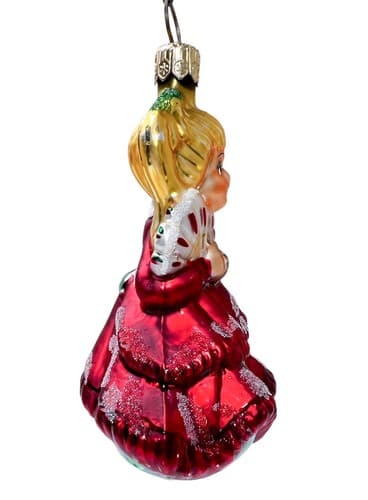 CHRISTOPHER RADKO Miss Holiday Southern Belle Peppermint Girl Christmas Ornament - Thumbnail 5