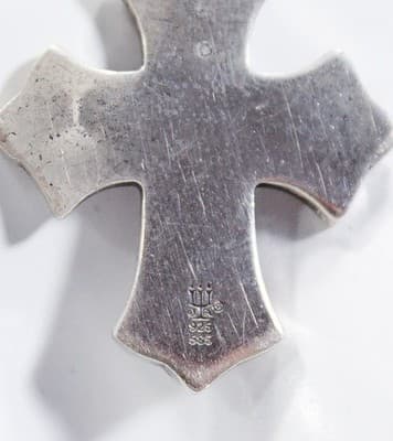 JAMES AVERY Sterling Silver Cross w/ 14kt Gold Cross Center & Oxidation Necklace - Thumbnail 4