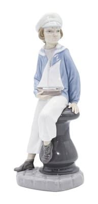 Lladro Sailor Boy #4810 Spain Glossy Porcelain Figurine By Salvador Furio - Image 1