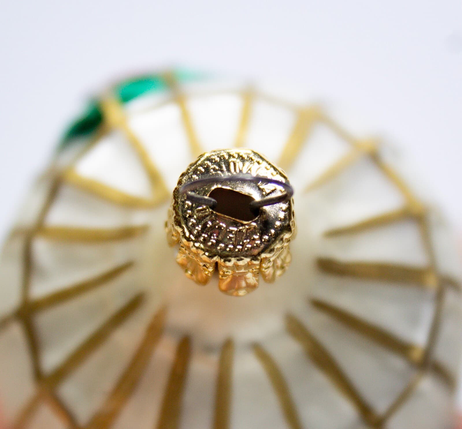 Vintage Slovakian Hand Blown Glass Birdcage Christmas Ornament - Thumbnail 5